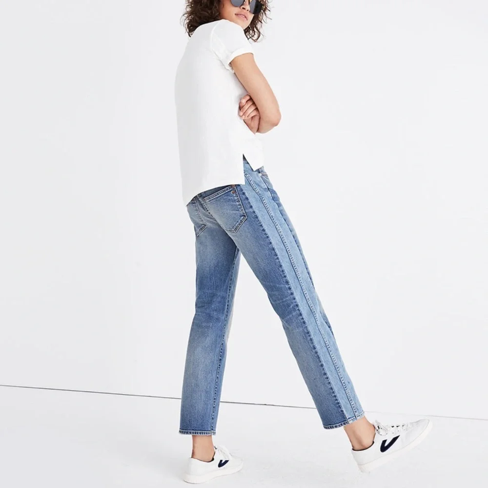 Madewell Cruiser Straight Crop Jeans: Pieced Edition Size 28 - Picture 3 of 11